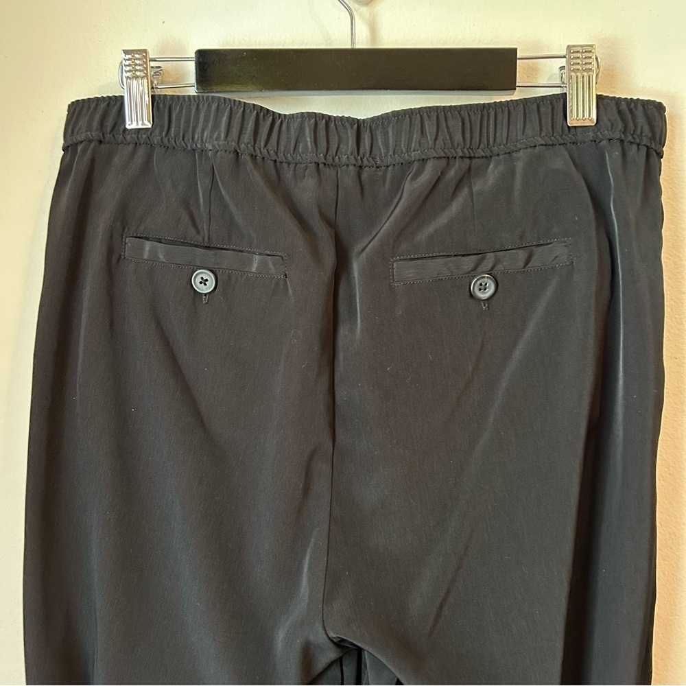 J. Crew Black Drapey Patio Pant Wide Leg Cropped Culotte Silky Feel - Size 4 - Picture 11 of 14